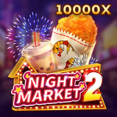 Night Market 2 slot game icon with lantern-lit street market symbols